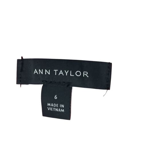 Ann Taylor Red Tweed Blazer Jacket Size 6 Double Breasted Textured Workwear - Picture 15 of 15